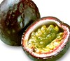 eating passionfruit.