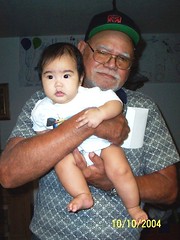 Baby Reanna with her Lolo Tatay