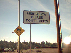 Sexist sign on the Selwood Bridge