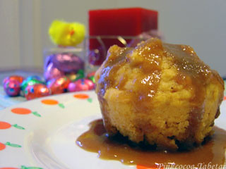 Steamed Sweet Potato Muffin with Bailey Caramel Sauce