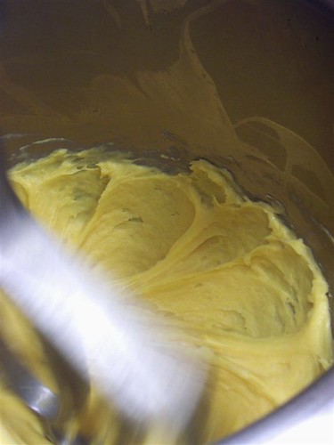 Eclair batter smoothing out