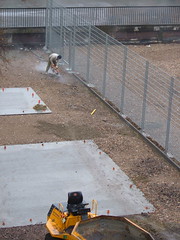 cutting concrete block for ball court border
