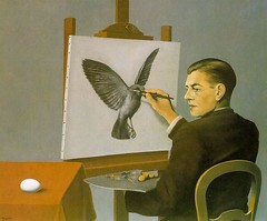 La clairvoyance. Magritte, 1936.
