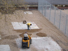 Spreading the surface for the playground