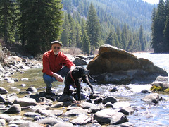 Tim & Sam in the Gallatin River in April
